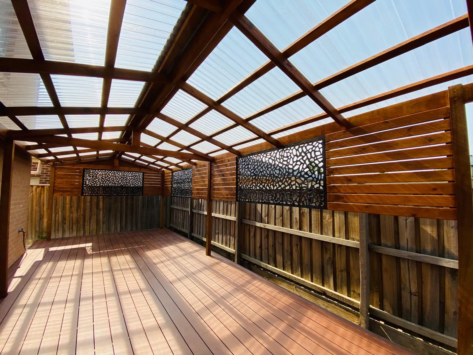 Finished Hardwood Deck After Woodwave Construction